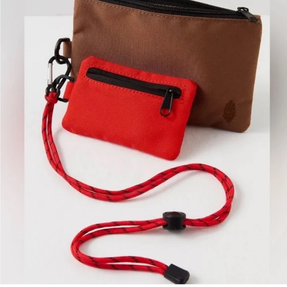 Free People Movement • Brown and Red Clutch/Wristlet Set! NEW